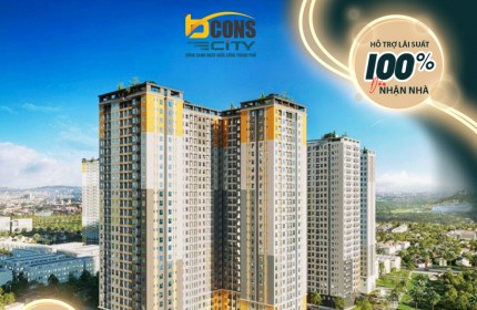 CHỈ VỚI 350 TRIỆU TRẢ TRƯỚC CÓ THỂ SỞ HỮU CĂN HỘ BCONS CITY 2PN 2WC. NGÂN HÀNG HỖ TRỢ ÂN HẠN GỐC LÃI 2 NĂM LH0937787179